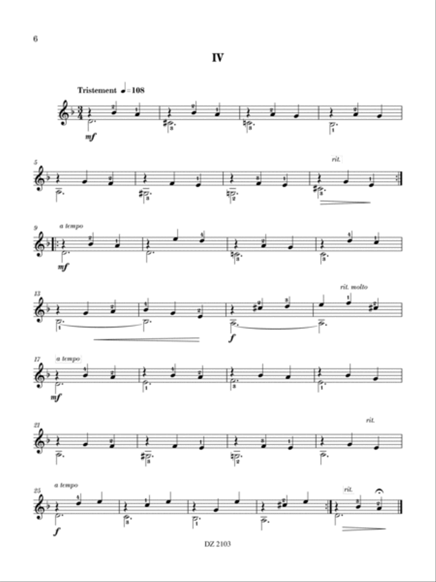 17 Mini Sketches Classical Guitar scores gallery preview page 6