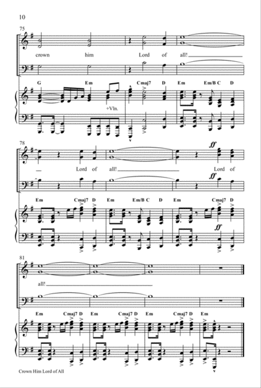 Crown Him Lord of All! 3-Part scores gallery preview page 11