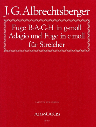 Book cover for Fuge B-A-C-H G minor / Adagio and Fugue in C minor
