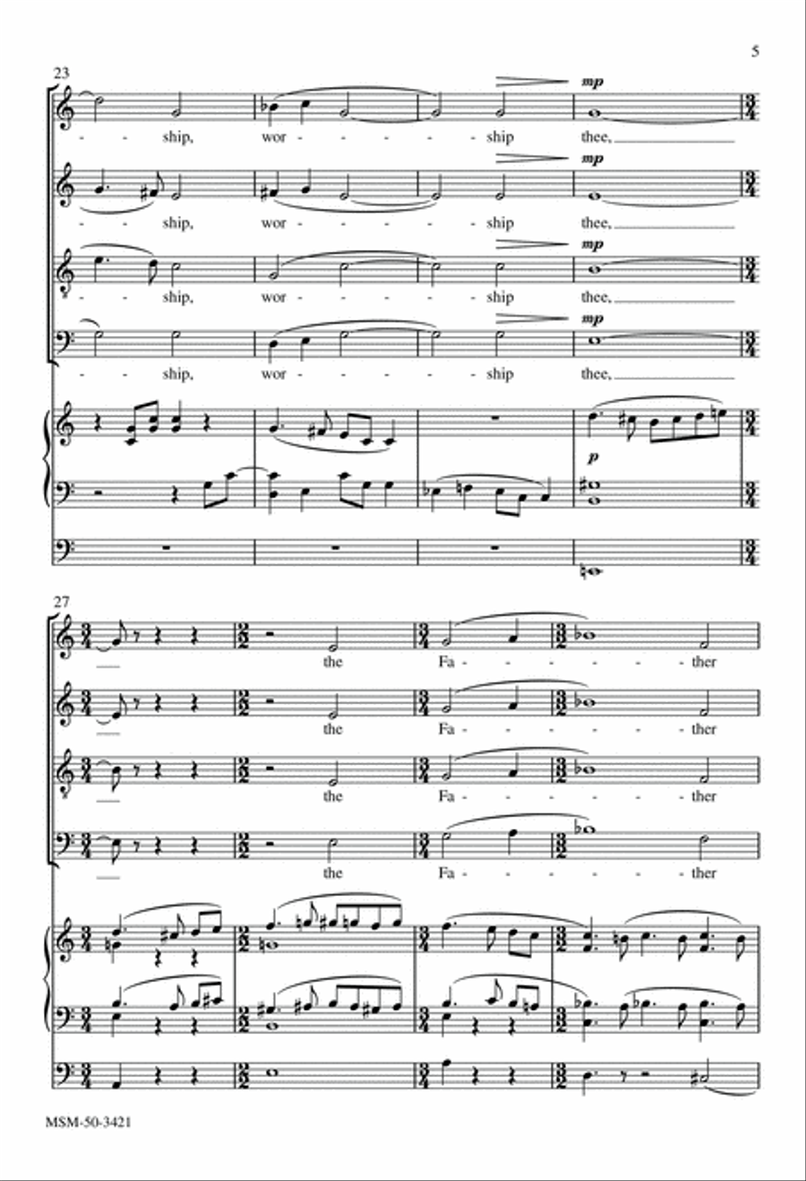 Te Deum 4-Part scores gallery preview page 5