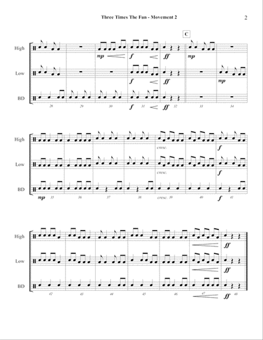 Three Times The Fun Percussion Ensemble scores gallery preview page 5