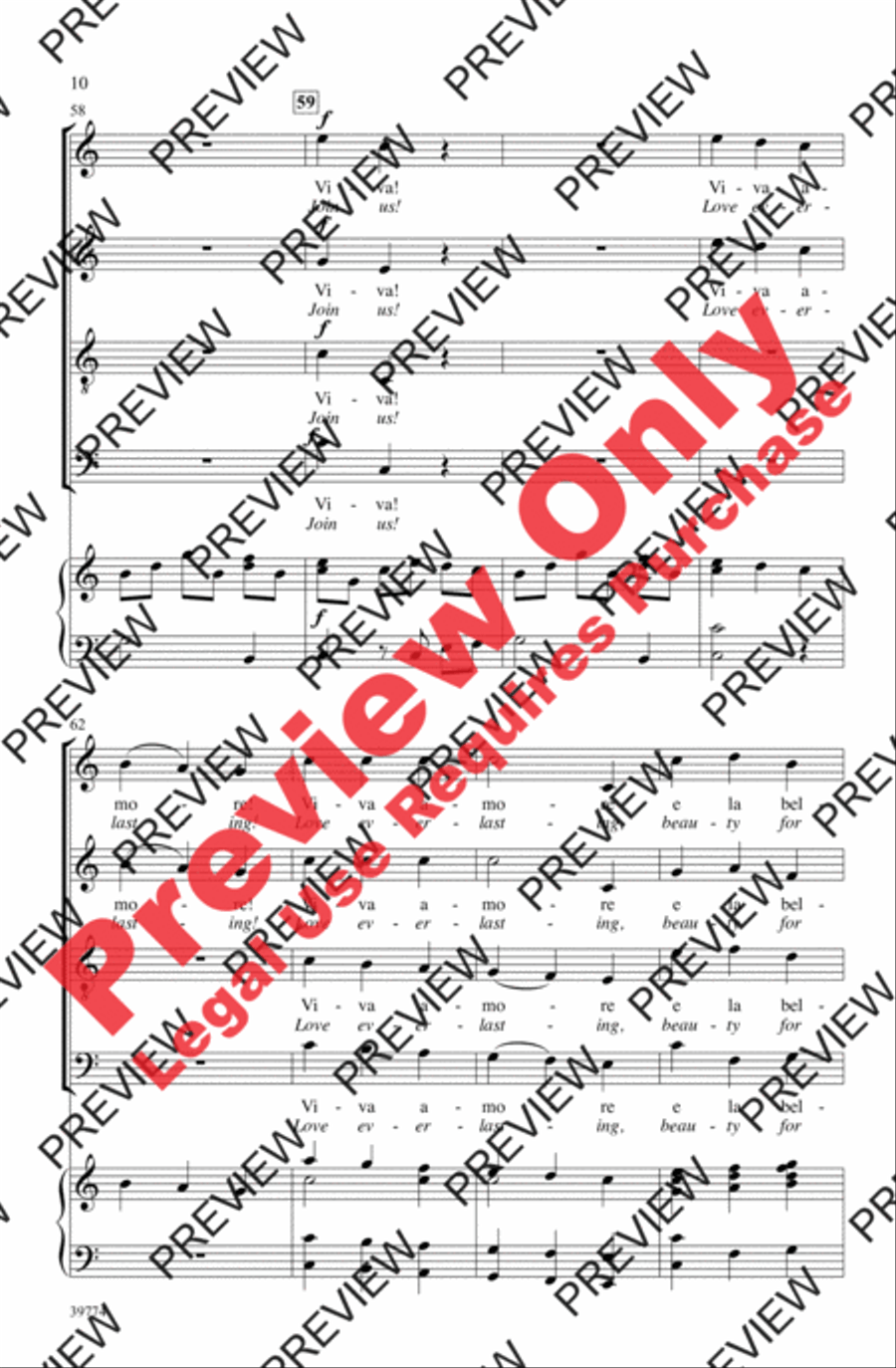 Viva Amore 4-Part scores gallery preview page 9