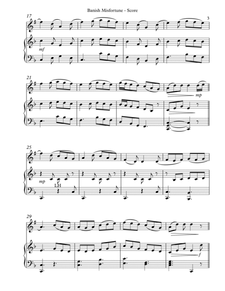Banish Misfortune for Bb Clarinet & Harp B-Flat Clarinet - Digital Sheet Music