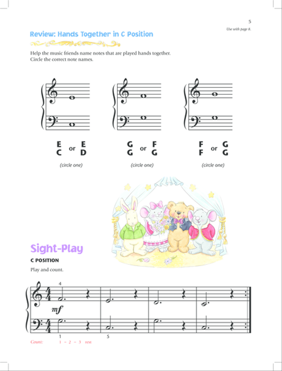 Music for Little Mozarts Notespeller & Sight-Play Book, Book 4 Piano Method scores gallery preview page 8