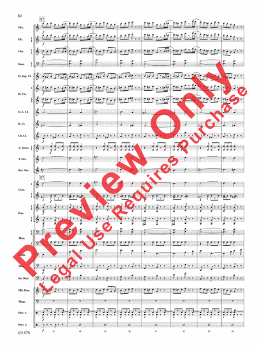 Down to the Sea in Ships (from the NBC TV Film Project 20) Concert Band scores gallery preview page 81