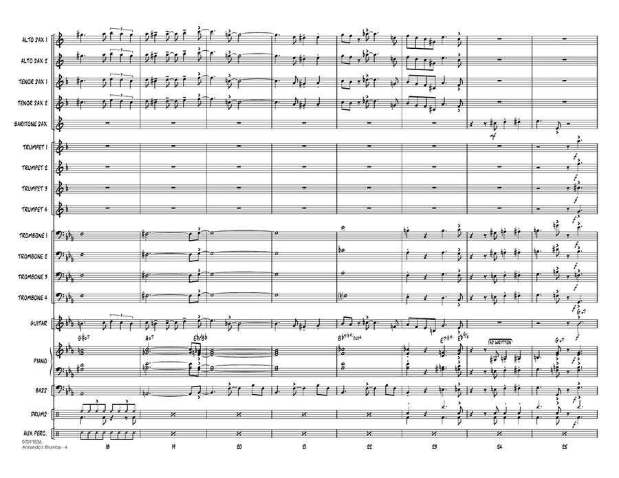 Armando's Rhumba - Conductor Score (Full Score) Jazz Ensemble scores gallery preview page 4