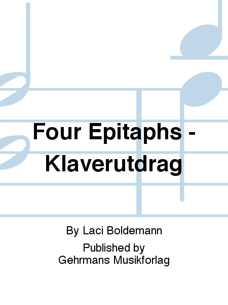 Four Epitaphs - Klaverutdrag