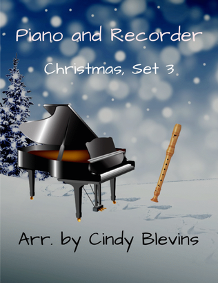 Book cover for Piano and Recorder, Christmas, Set 3