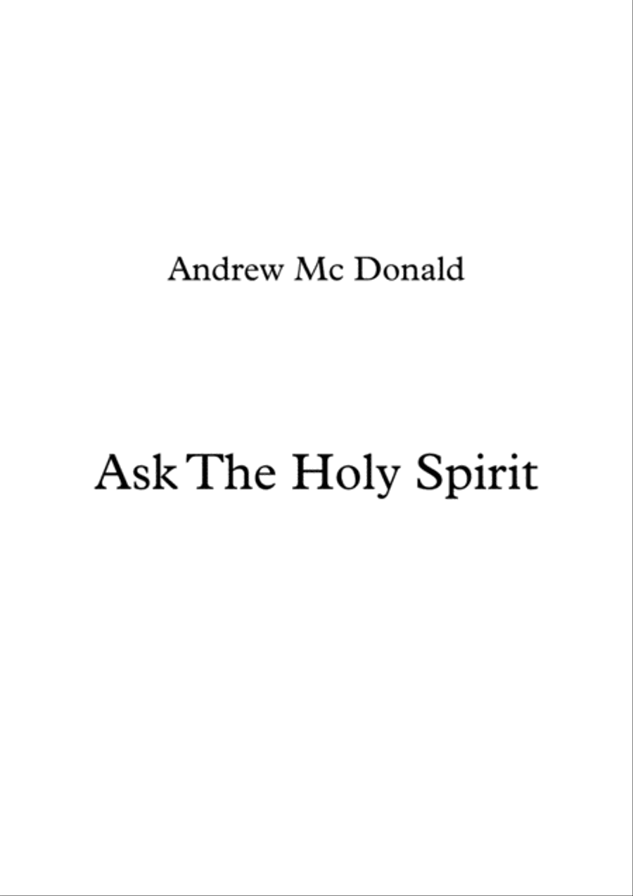 Ask The Holy Spirit Voice scores gallery preview page 1