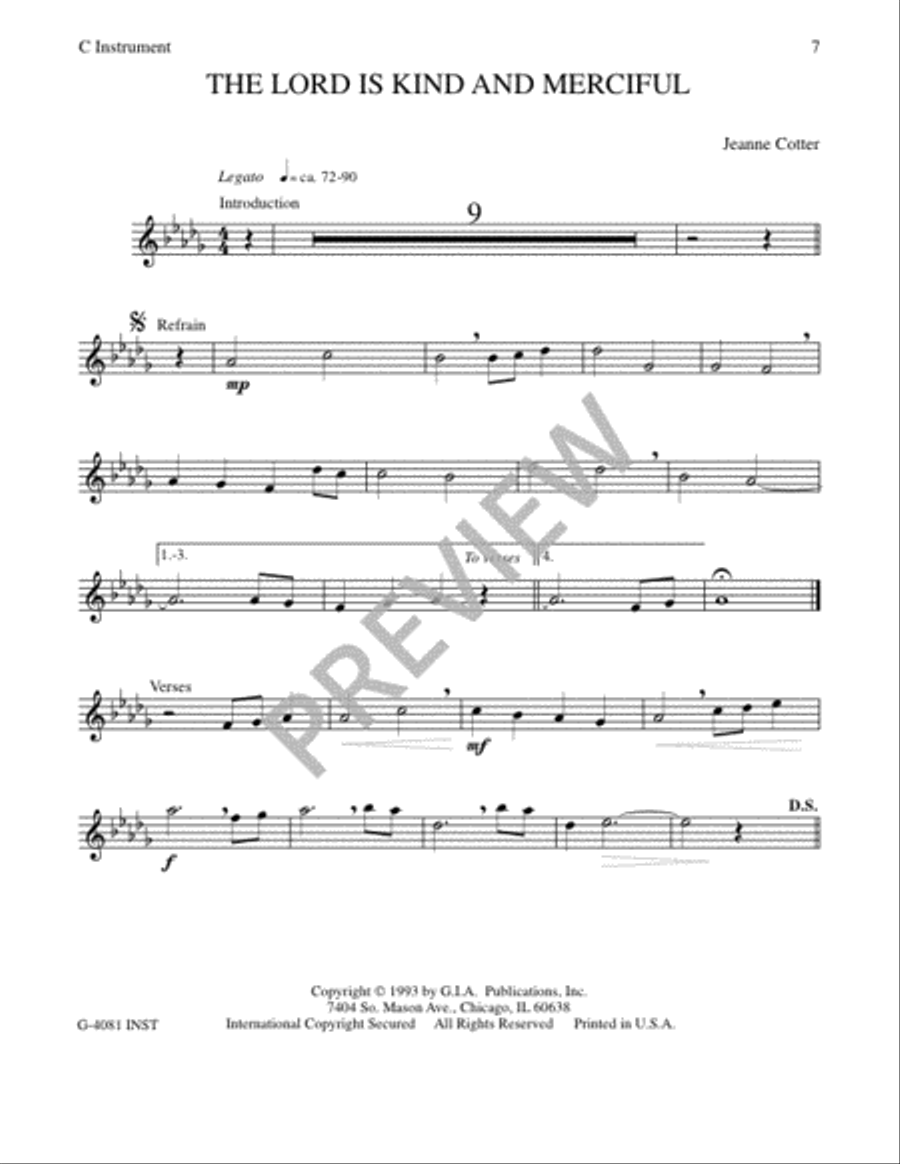 The Lord Is Kind and Merciful 4-Part scores gallery preview page 7