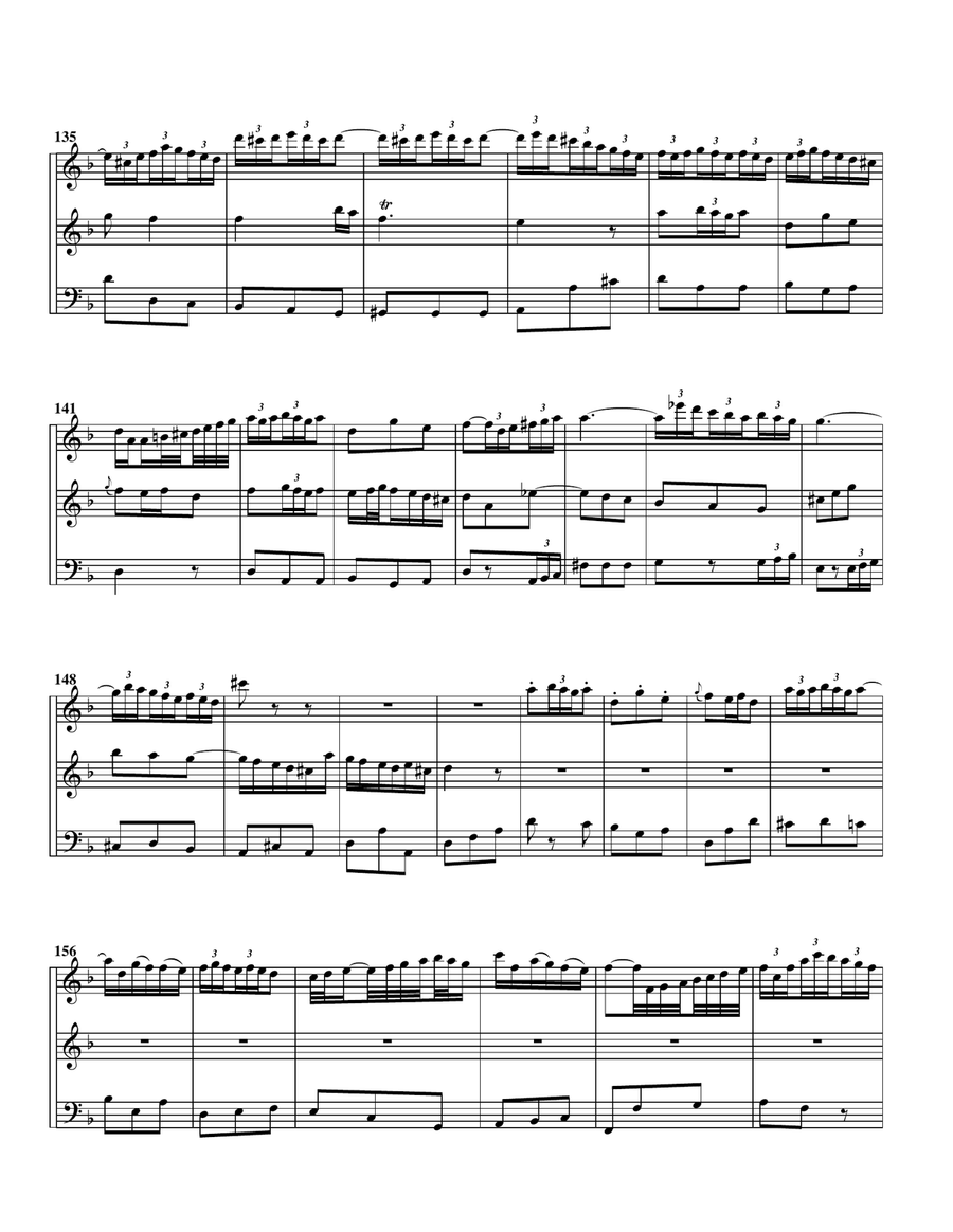 Ei! wie schmeckt der Coffee suesse from cantata BWV 211 (Coffee cantata) (arrangement for 3 recorder Recorder scores gallery preview page 6