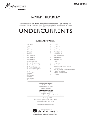 Book cover for Undercurrents - Conductor Score (Full Score)