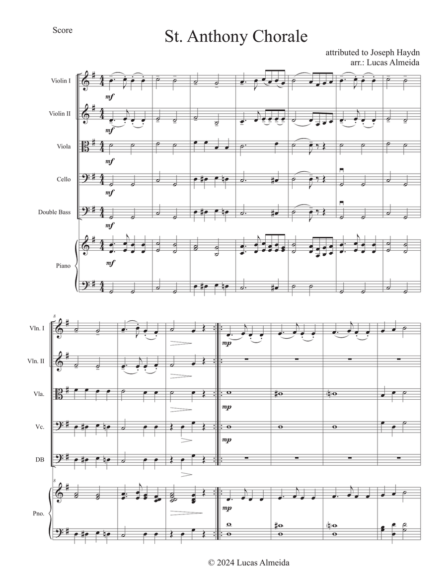 St. Anthony's Chorale String Orchestra scores gallery preview page 3