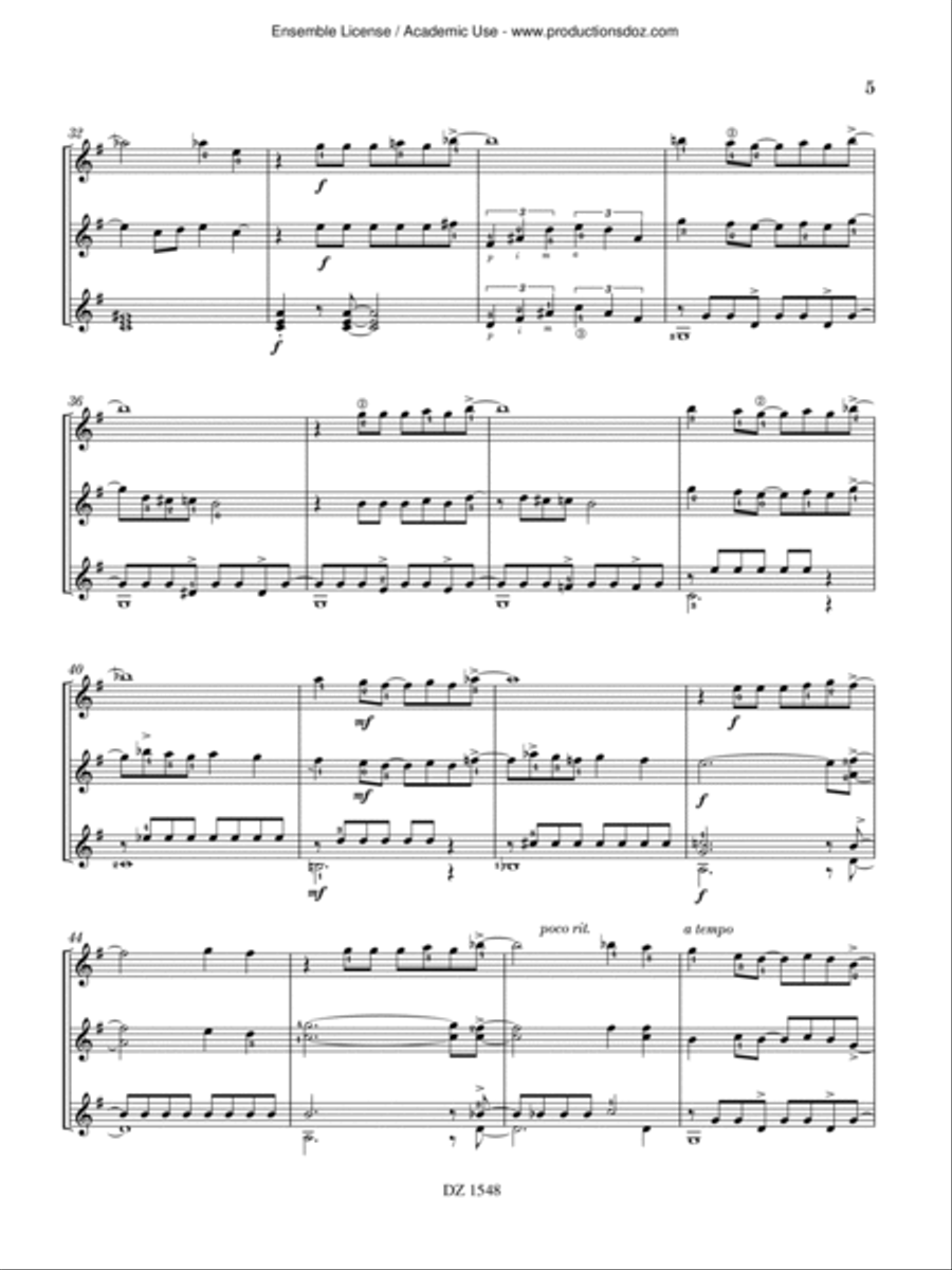 Bambou calypso, Habanera bohème Guitar Ensemble scores gallery preview page 5