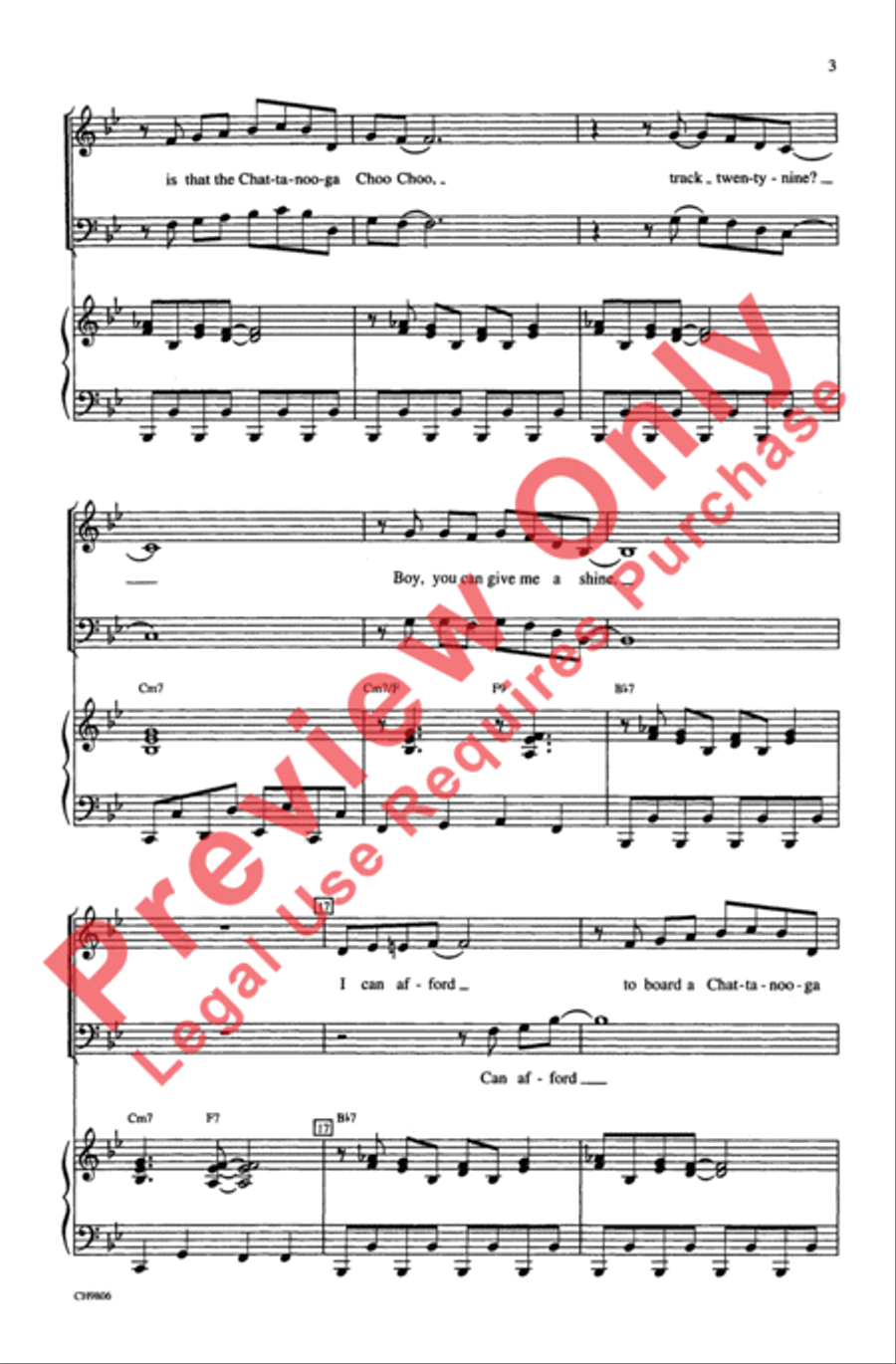 Chattanooga Choo Choo 4-Part scores gallery preview page 3
