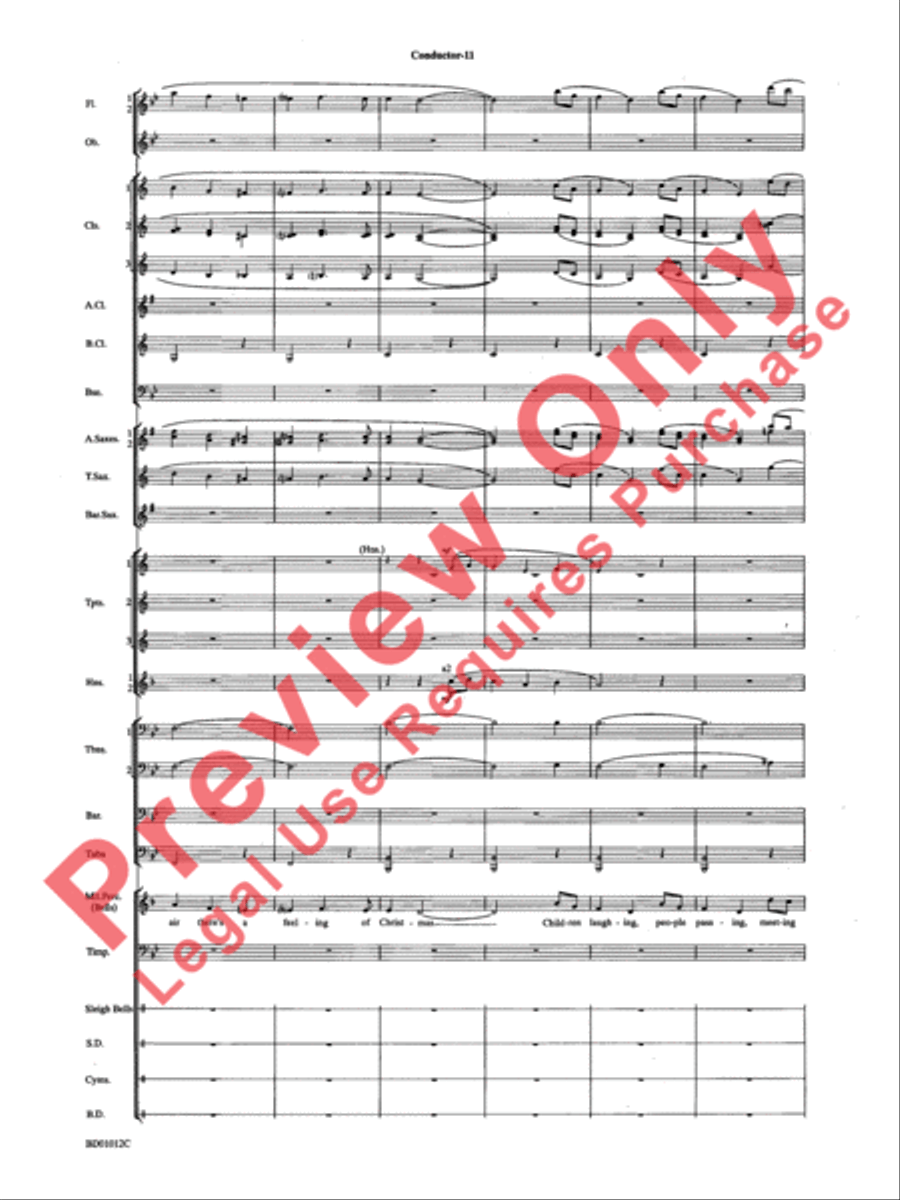 Christmas Pop Sing Along (for Concert Band with Audience Participation) Concert Band scores gallery preview page 13