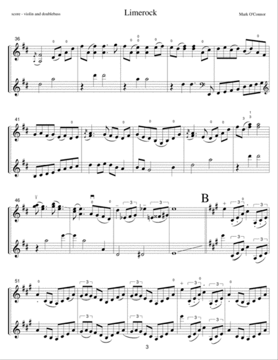 Limerock (score - vln, bs) String Duet scores gallery preview page 6