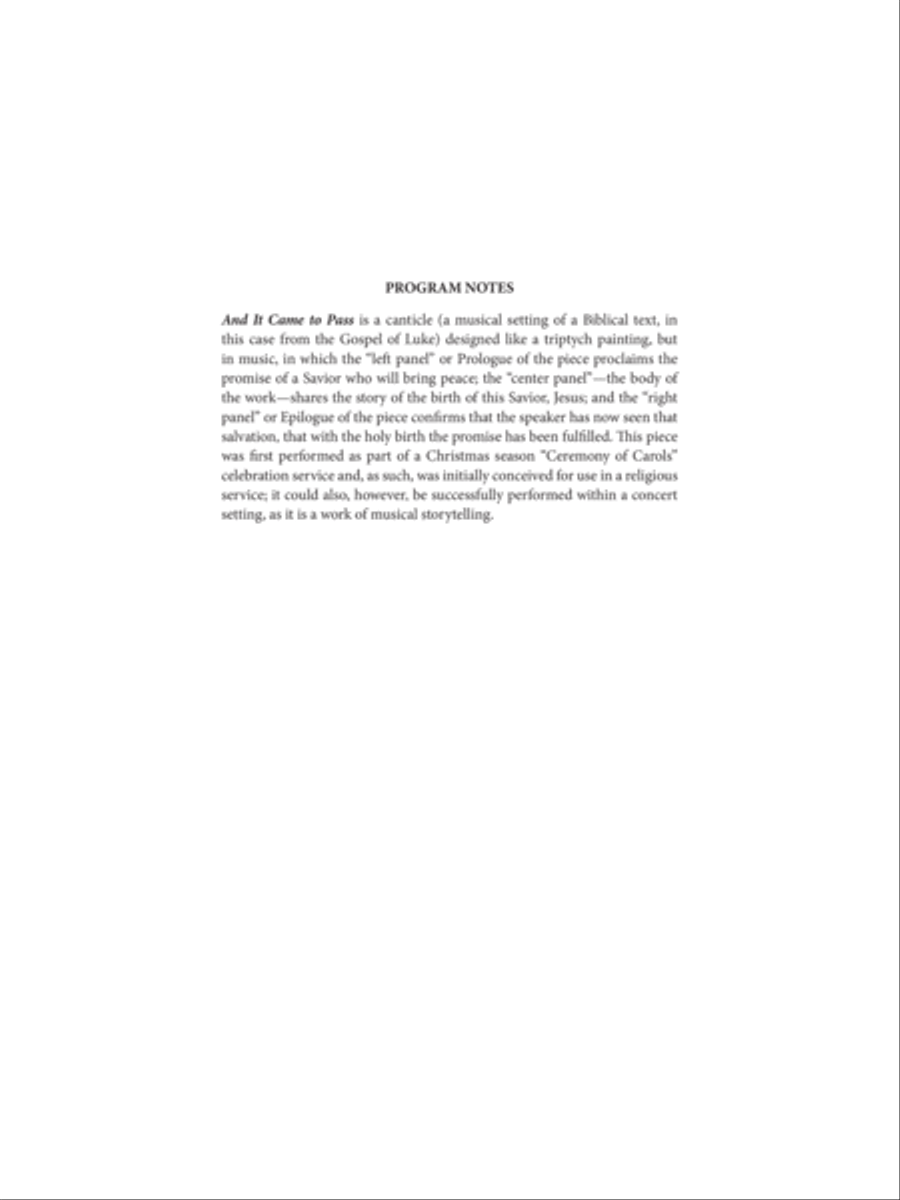 And It Came to Pass: Canticle for Countertenor and Piano on Passages from the Gospel of Luke Voice Solo scores gallery preview page 2