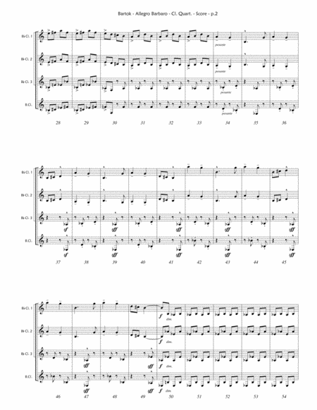 Allegro Barbaro (Clarinet Quartet) image number null