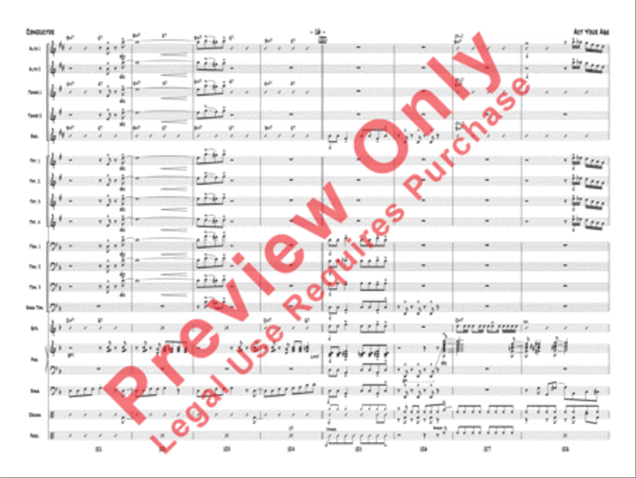 Act Your Age Act Your Age Jazz Ensemble scores gallery preview page 19