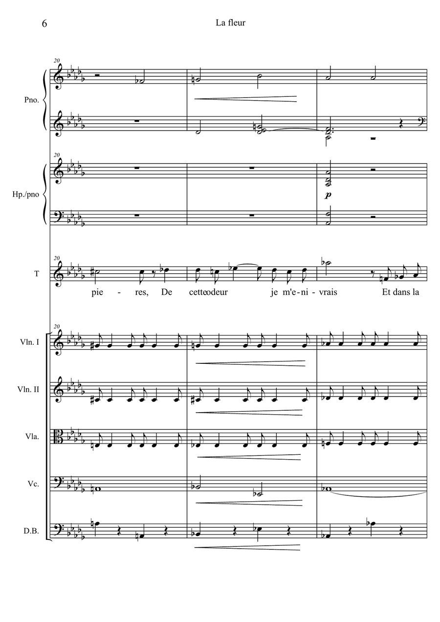 Carmen - La fleur que tu m-avais jetée (Tenor voice - chamber orchestra) Chamber Orchestra scores gallery preview page 6