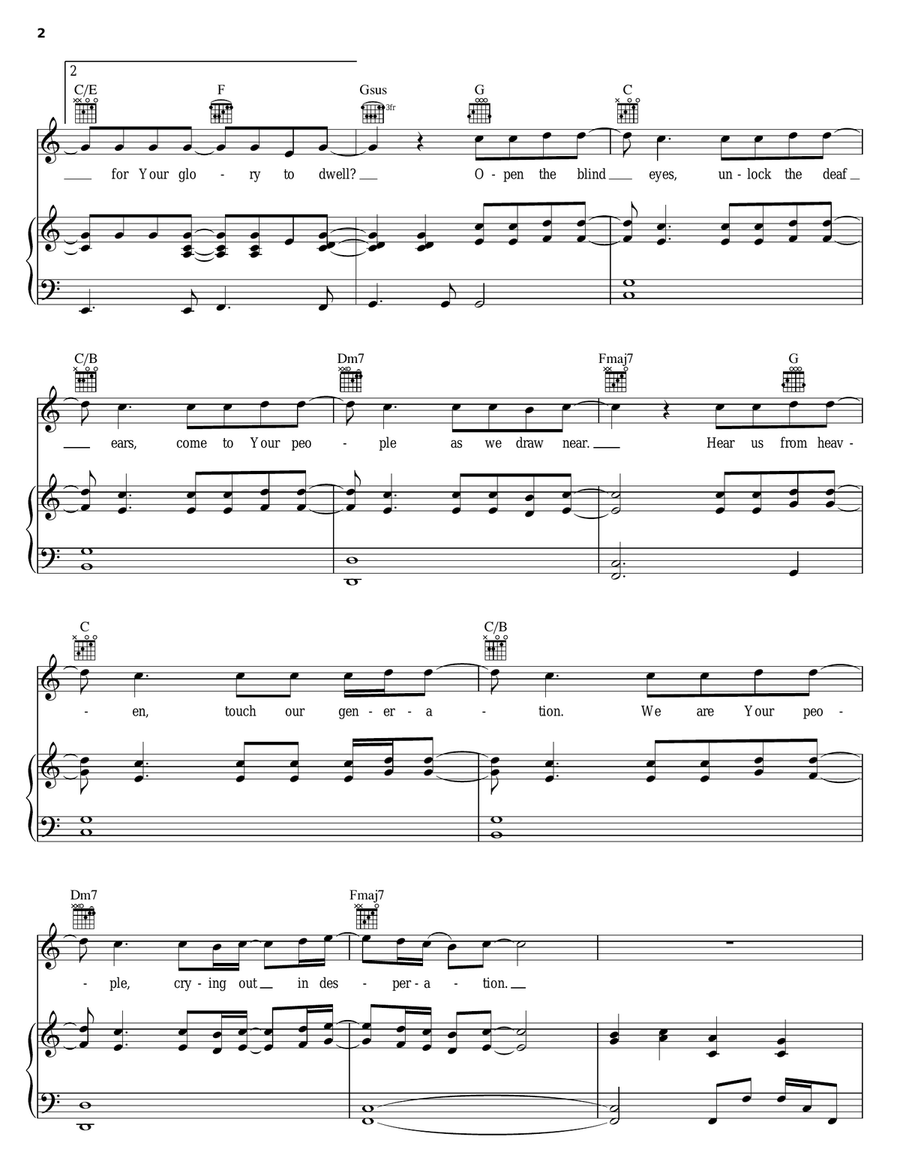 Hear Us From Heaven Hear Us From Heaven Piano, Vocal, Guitar scores gallery preview page 2