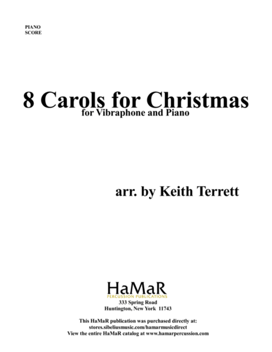 8 Carols for Christmas Piano scores gallery preview page 1