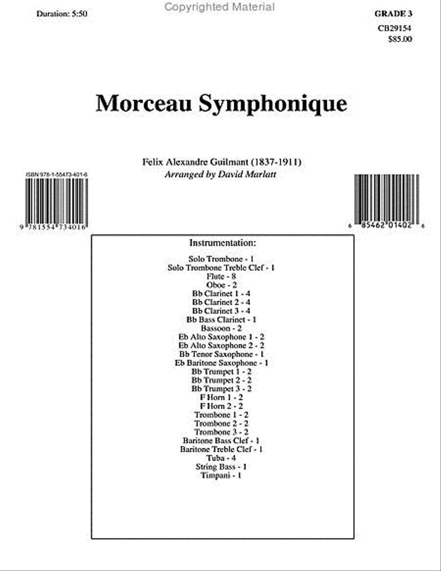 Morceau Symphonique Morceau Symphonique Concert Band scores gallery preview page 2