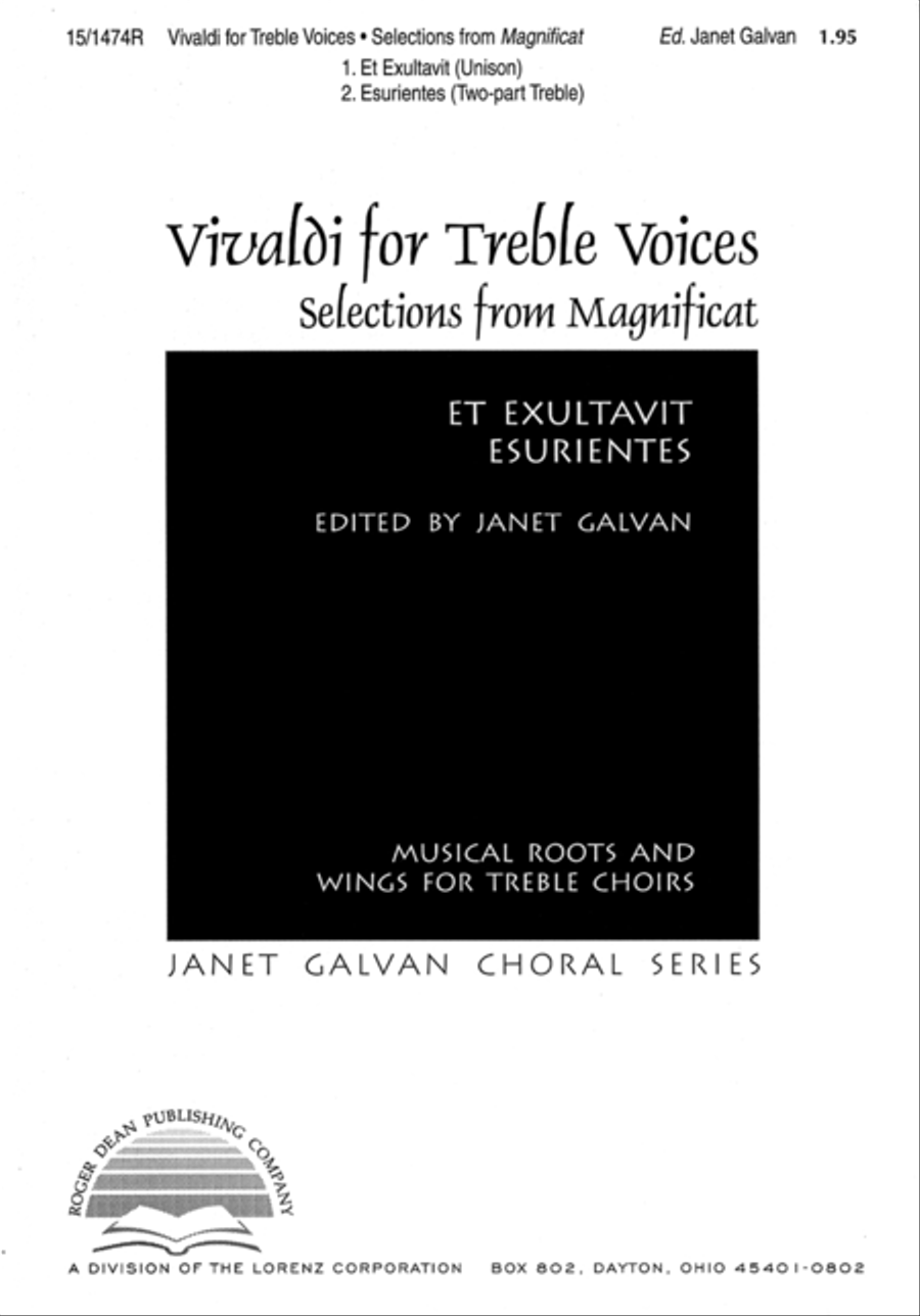 Vivaldi for Treble Voices Unison Choir scores gallery preview page 1