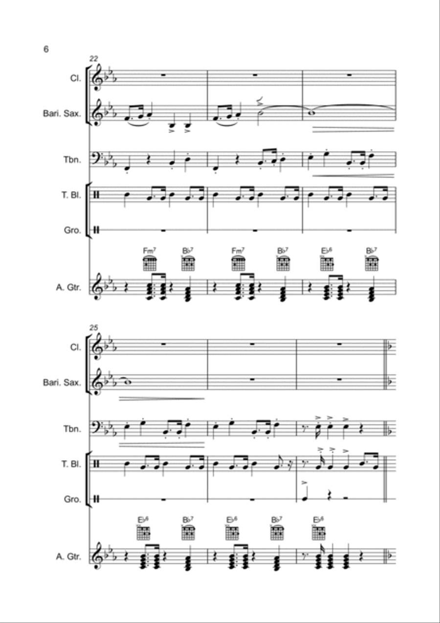 Old Ned (theme From Steptoe And Son) Clarinet scores gallery preview page 6