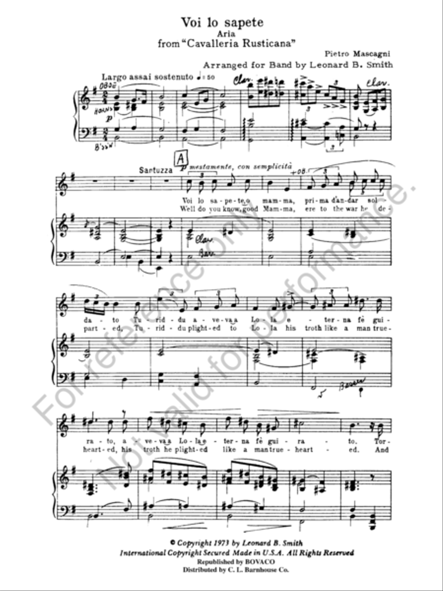Voi lo Sapete Concert Band scores gallery preview page 3