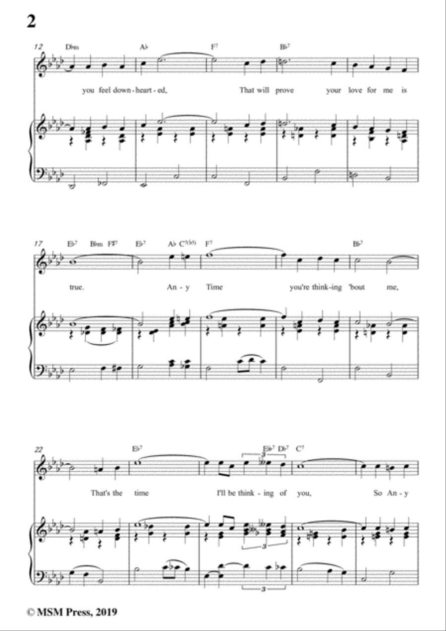 Herbert Happy Lawson-Any Time,in A flat Major,for Voice&Piano Voice scores gallery preview page 4