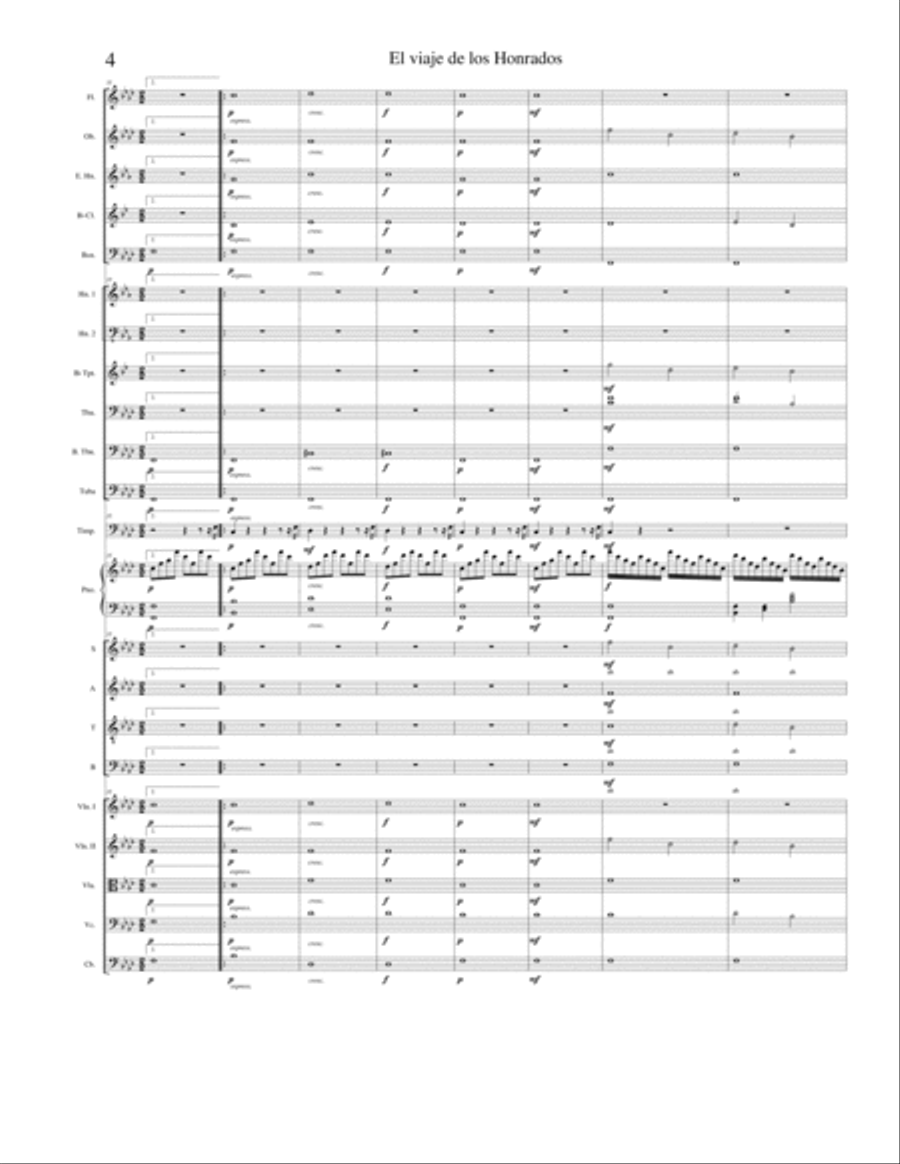 El viaje de los Honrados IV Movimiento Full Orchestra scores gallery preview page 4