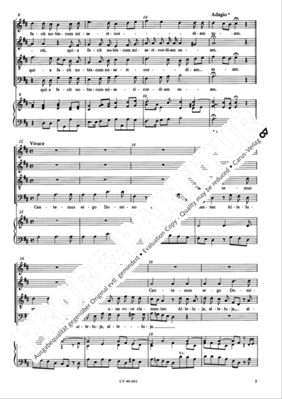 Benedictus sit Deus Pater 4-Part scores gallery preview page 6