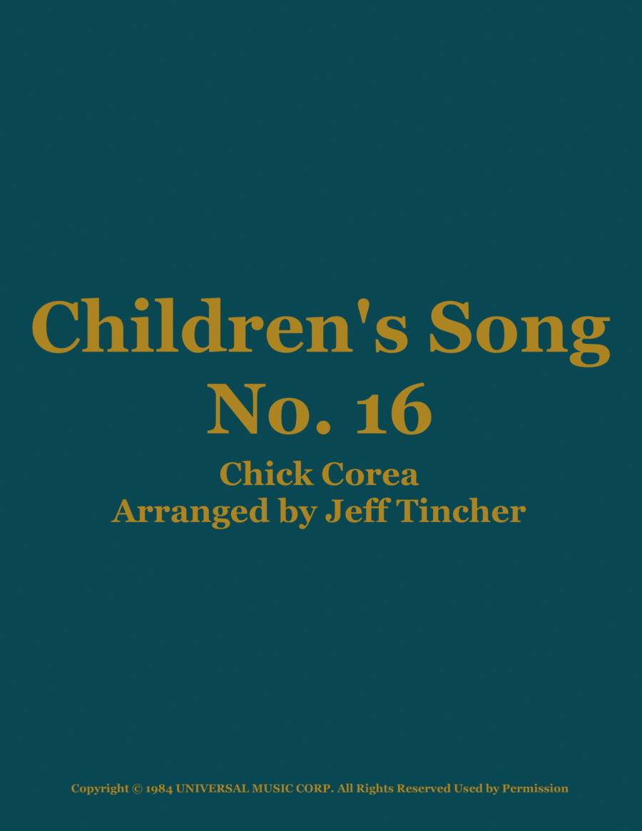 Children's Song No. 16 Piano Solo scores gallery preview page 1