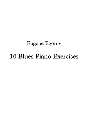 Book cover for 10 Blues Piano Exercises