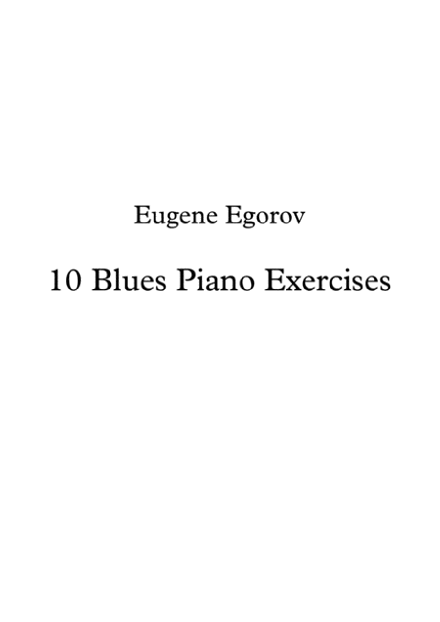 10 Blues Piano Exercises 10 Blues Piano Exercises Piano Method scores gallery preview page 1