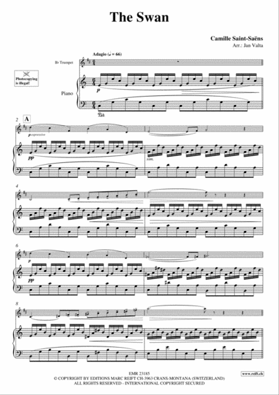 The Swan Trumpet Solo scores gallery preview page 3