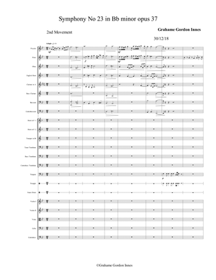 Symphony No 23 in B flat minor "Inexplicable" Opus 37 - 2nd Movement (2 of 4) - Score Only