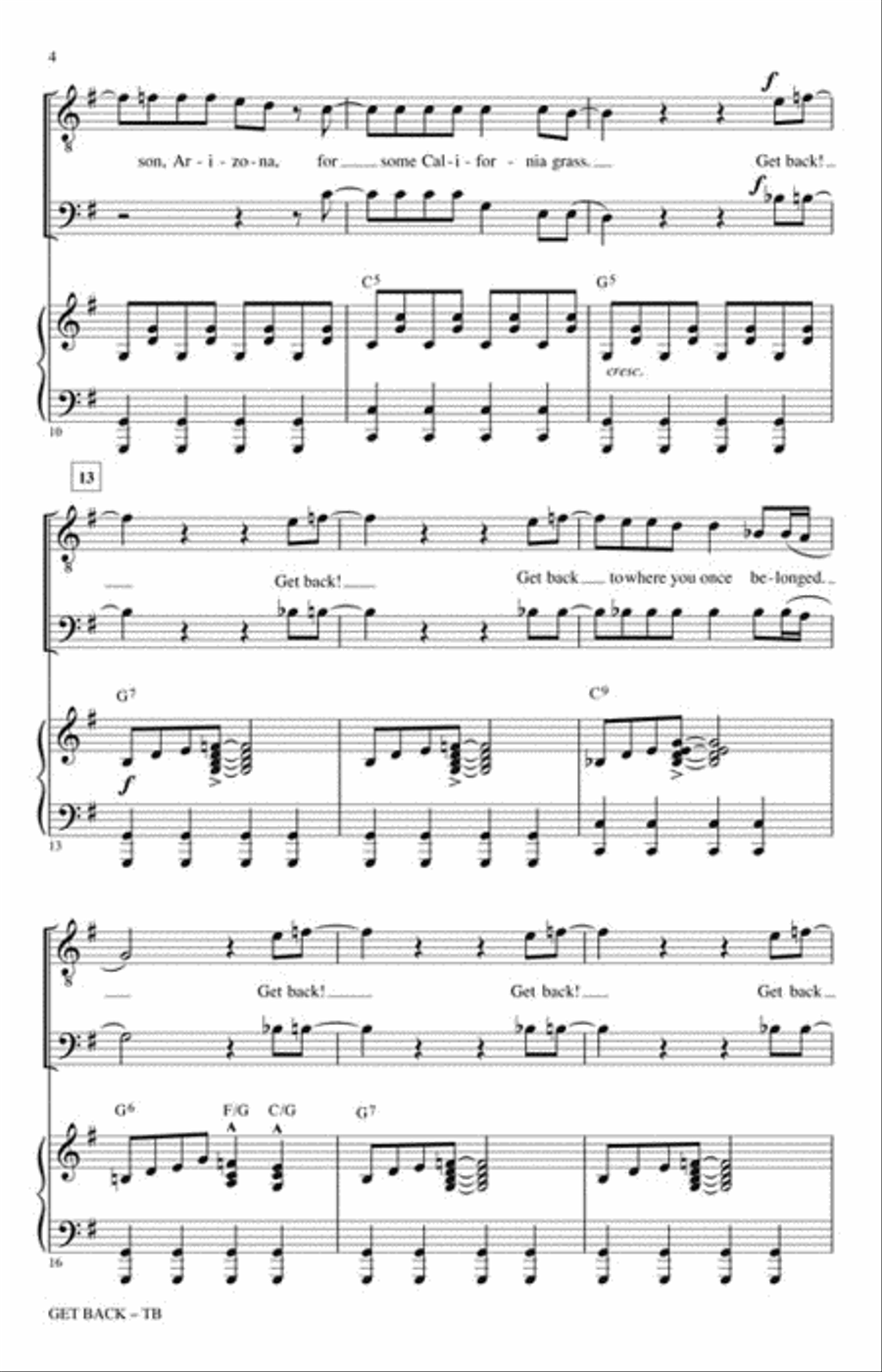 Get Back Choir scores gallery preview page 3
