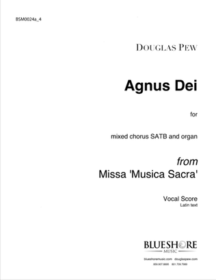 Agnus Dei, SATB and Organ