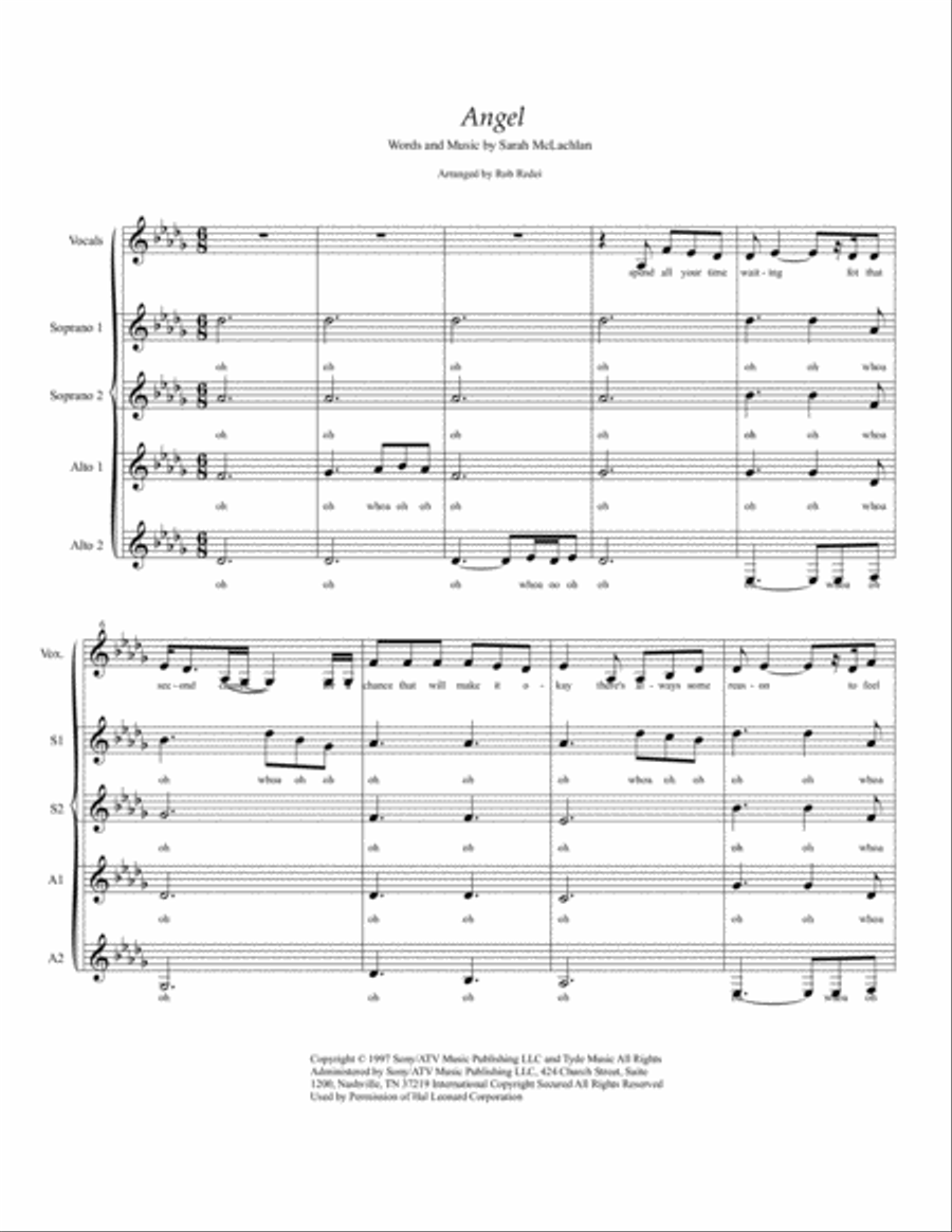 Angel SSA scores gallery preview page 1