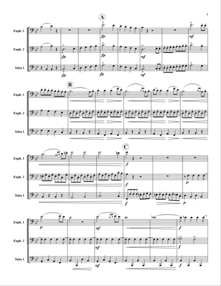 Six Trios Brass Trio scores gallery preview page 3