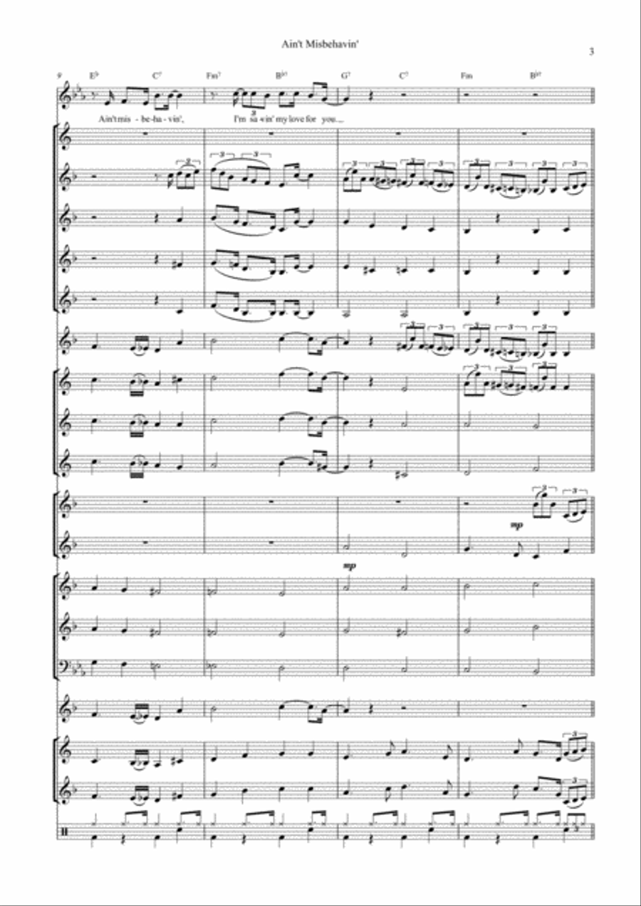 Ain't Misbehavin' Brass Ensemble scores gallery preview page 3