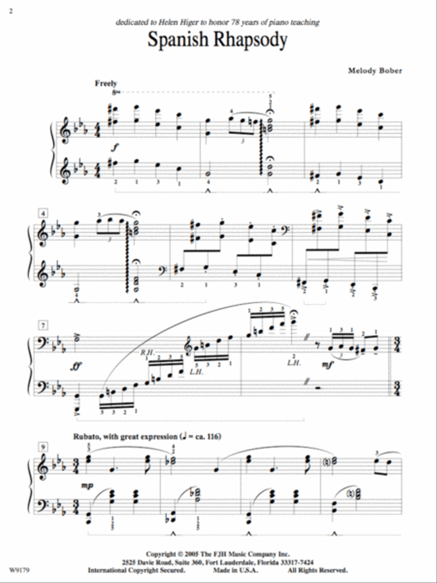Spanish Rhapsody Spanish Rhapsody Piano Solo scores gallery preview page 2