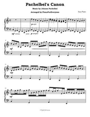 Pachelbel's Canon (Easy Piano)
