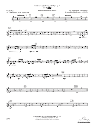 Finale (from Serenade for Strings in C Major, Op. 48, Movement #4 (Terma Russo)): (wp) 1st B-flat Trombone T.C.
