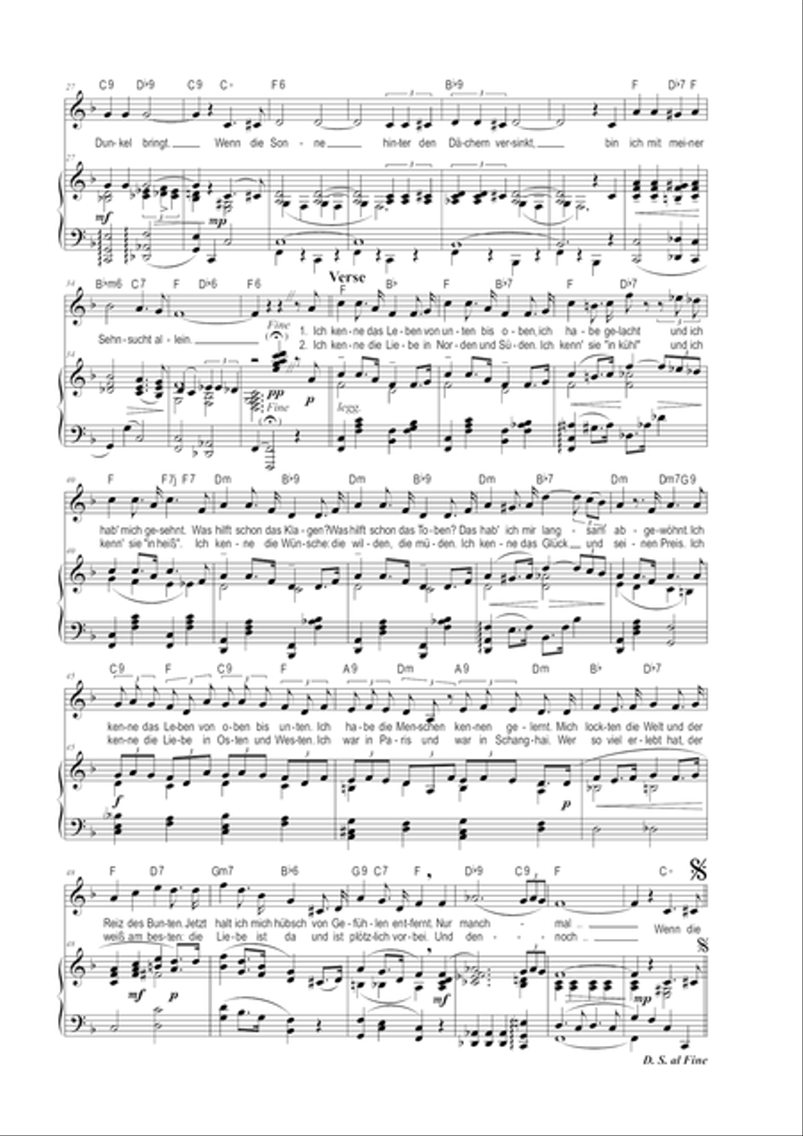 Wenn die Sonne hinter den Dachern versinkt Voice scores gallery preview page 4