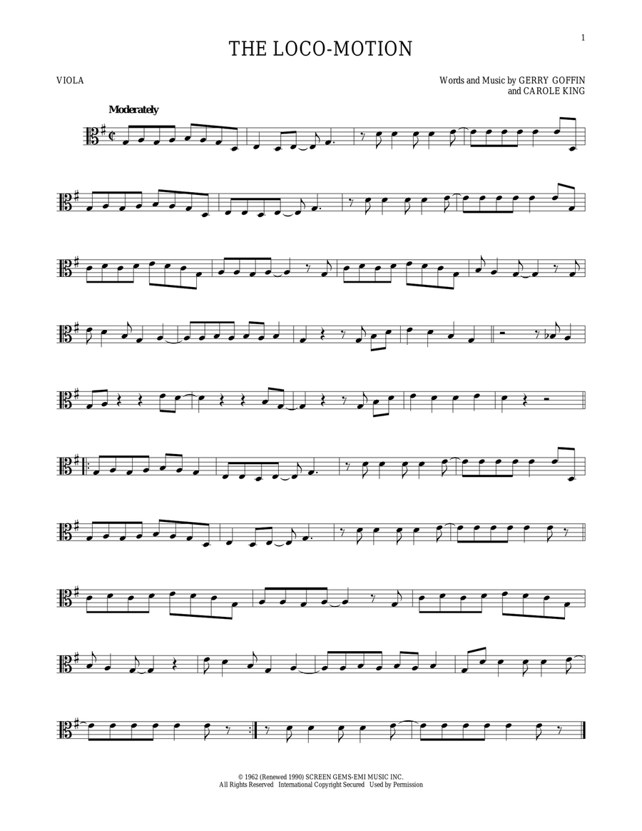 The Loco-Motion The Loco-Motion Viola Solo scores gallery preview page 1