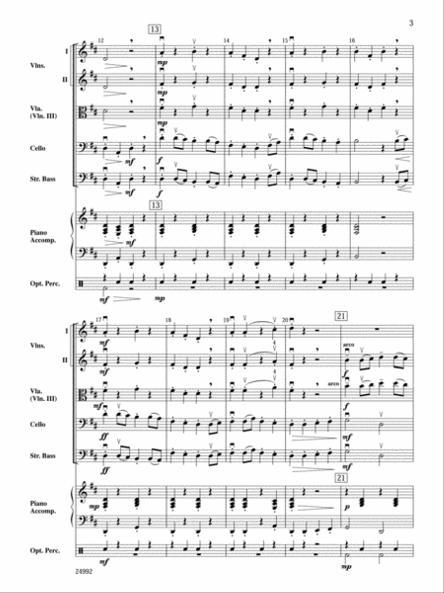 March of the Mathemagicians String Orchestra scores gallery preview page 3